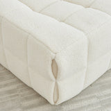 Chair Sofa Sherpa Beanbag Chair Couch Armless Tufted Bean Bag Lounge Soft Comfy Chair, Beige