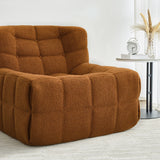 Chair Sofa Sherpa Beanbag Chair Couch Armless Tufted Bean Bag Lounge Soft Comfy Chair, Beige
