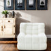 Chair Sofa Sherpa Beanbag Chair Couch Armless Tufted Bean Bag Lounge Soft Comfy Chair, Beige
