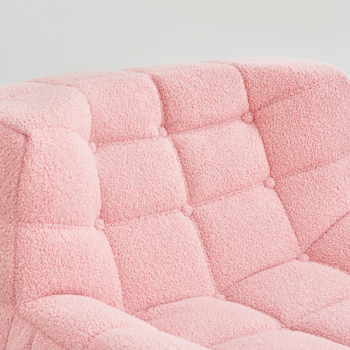 Chair Sofa Sherpa Beanbag Chair Couch Armless Tufted Bean Bag Lounge Soft Comfy Chair, Beige