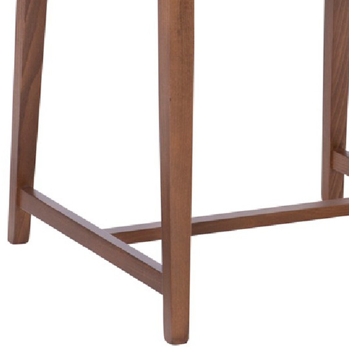 Chair with Woven Back and Leatherette Seat, Brown