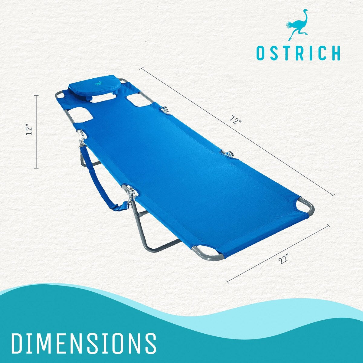 Chaise Lounge Beach Chair with Face Hole Versatile, Folding Lounger,Sunbathing and Reading on Stomach Deluxe,Foldable Laying Out