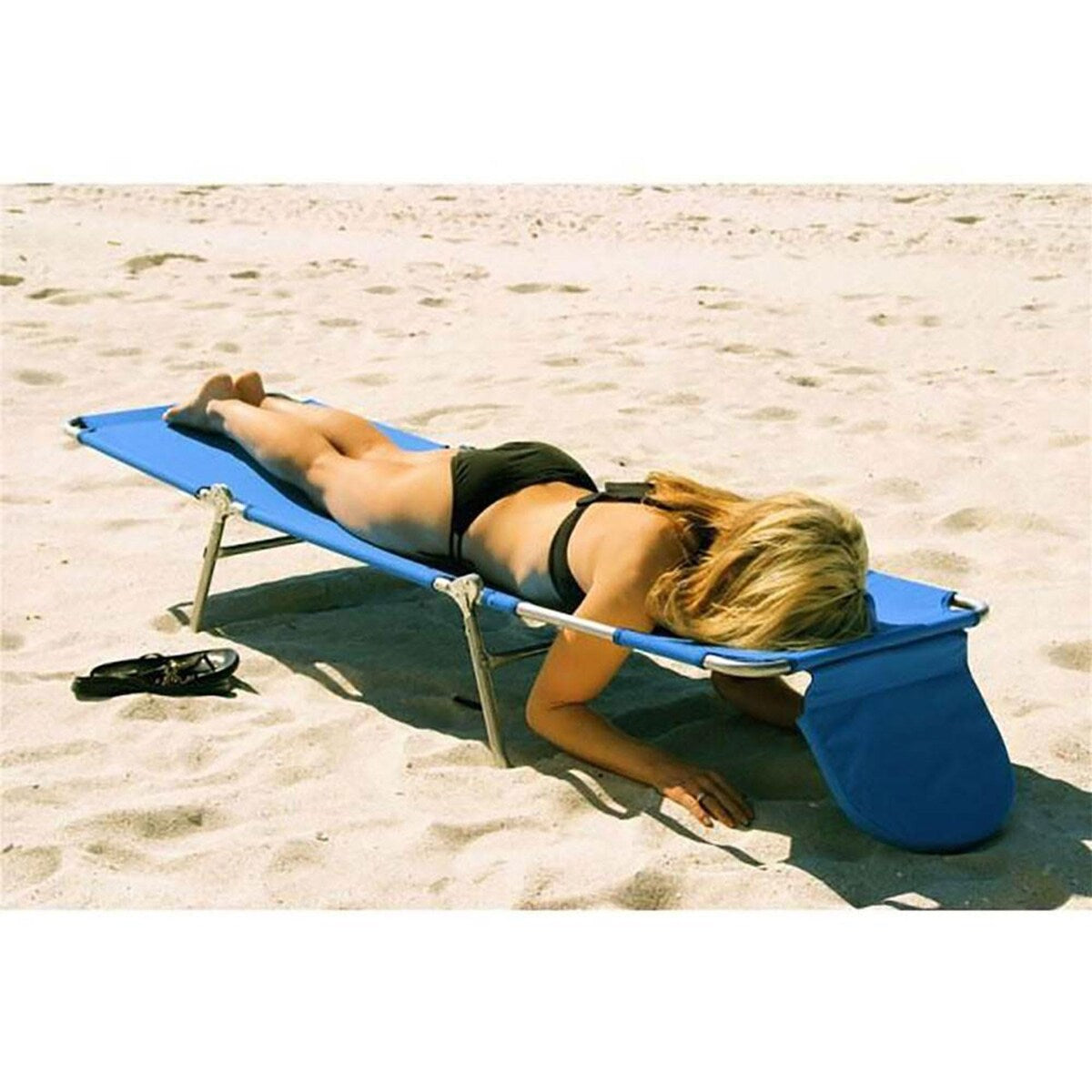 Chaise Lounge Beach Chair with Face Hole Versatile, Folding Lounger,Sunbathing and Reading on Stomach Deluxe,Foldable Laying Out