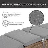 Chaise Lounge Outdoor, Patio Chaise Lounge Chair, Pool Chaise Lounge for Sun Tanning Lay Flat Poolside Lounger