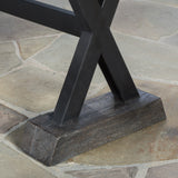 Numana Outdoor Lightweight Concrete Dining Table by Christopher Knight Home - 70.00"D x 32.00"W x 29.00"H