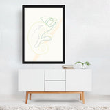 Chameleon Line Drawing Lizard Art Print/Poster