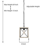 Kiro 1-light Modern Farmhouse Rectangle Pendant Light with UL Certified - N/A