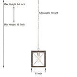 Kiro 1-light Modern Farmhouse Rectangle Pendant Light with UL Certified - N/A