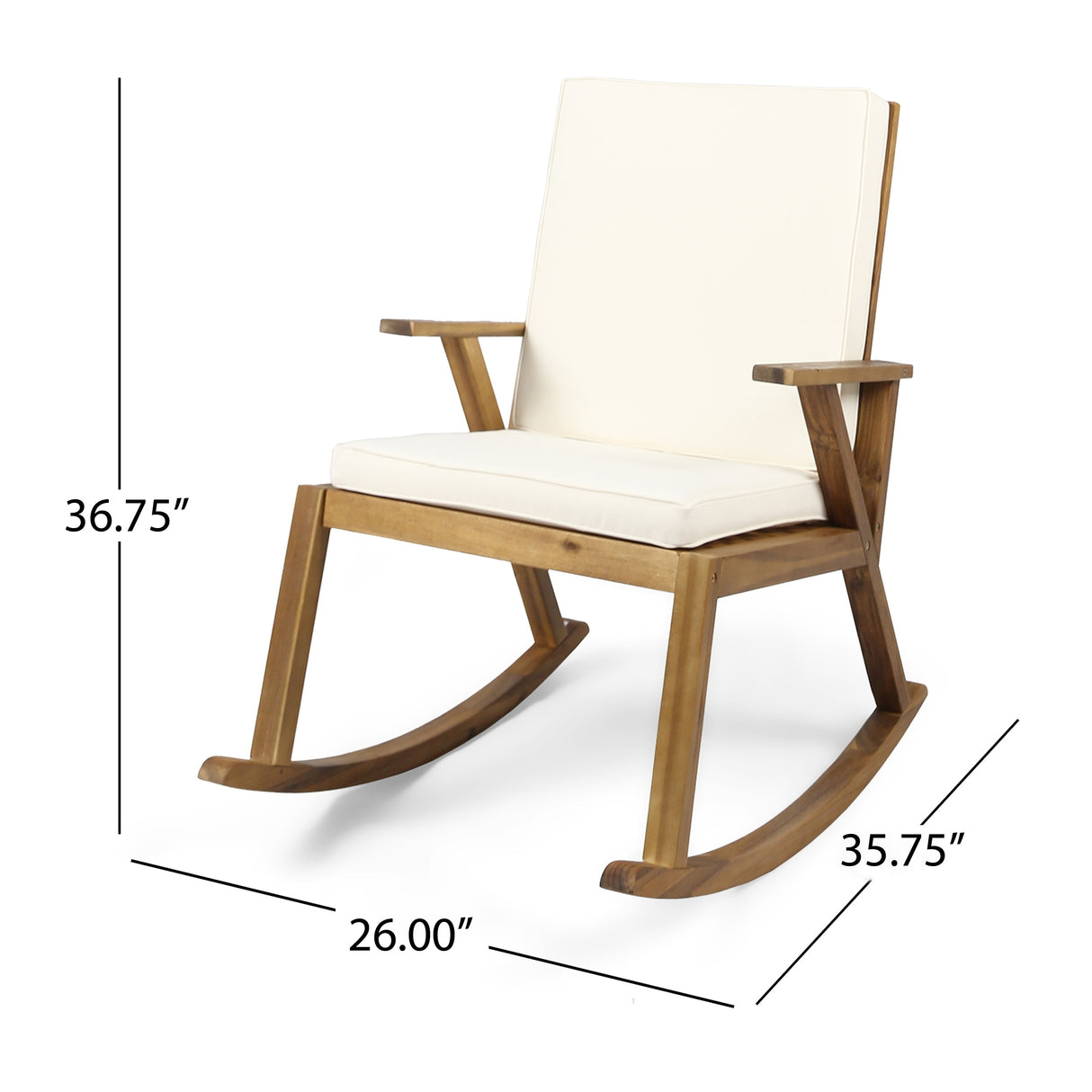Champlain Acacia 3-piece Outdoor Rocking Chair Chat Set by Christopher Knight Home