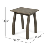 Champlain Outdoor Acacia Wood Rocking Chair with Side Table by Christopher Knight Home