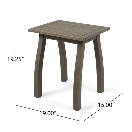Champlain Outdoor Acacia Wood Rocking Chair with Side Table by Christopher Knight Home