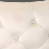 Chana Glam Velvet and Tempered Glass Coffee Table Ottoman by Christopher Knight Home