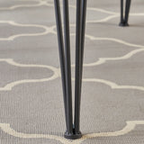 Chana Industrial Faux Live Edge Square Dining Table by Christopher Knight Home - natural + black