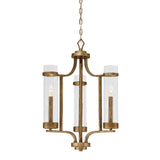 Millennium Lighting Milan Metal 3 Light Chandelier with Clear Beveled Shades