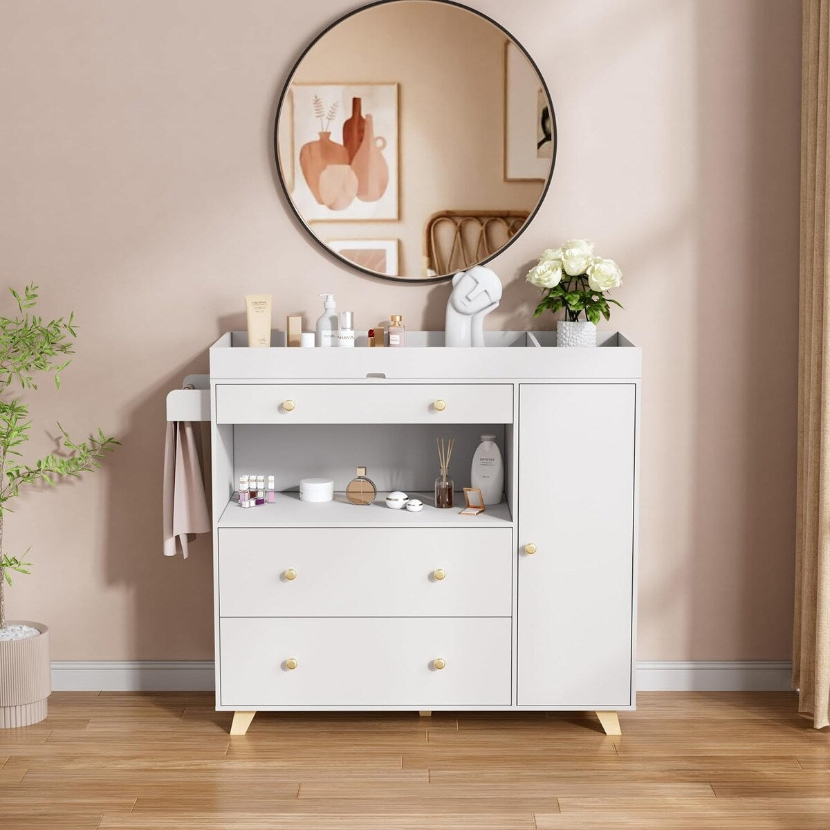 Changing Table Modern Storage Dresser