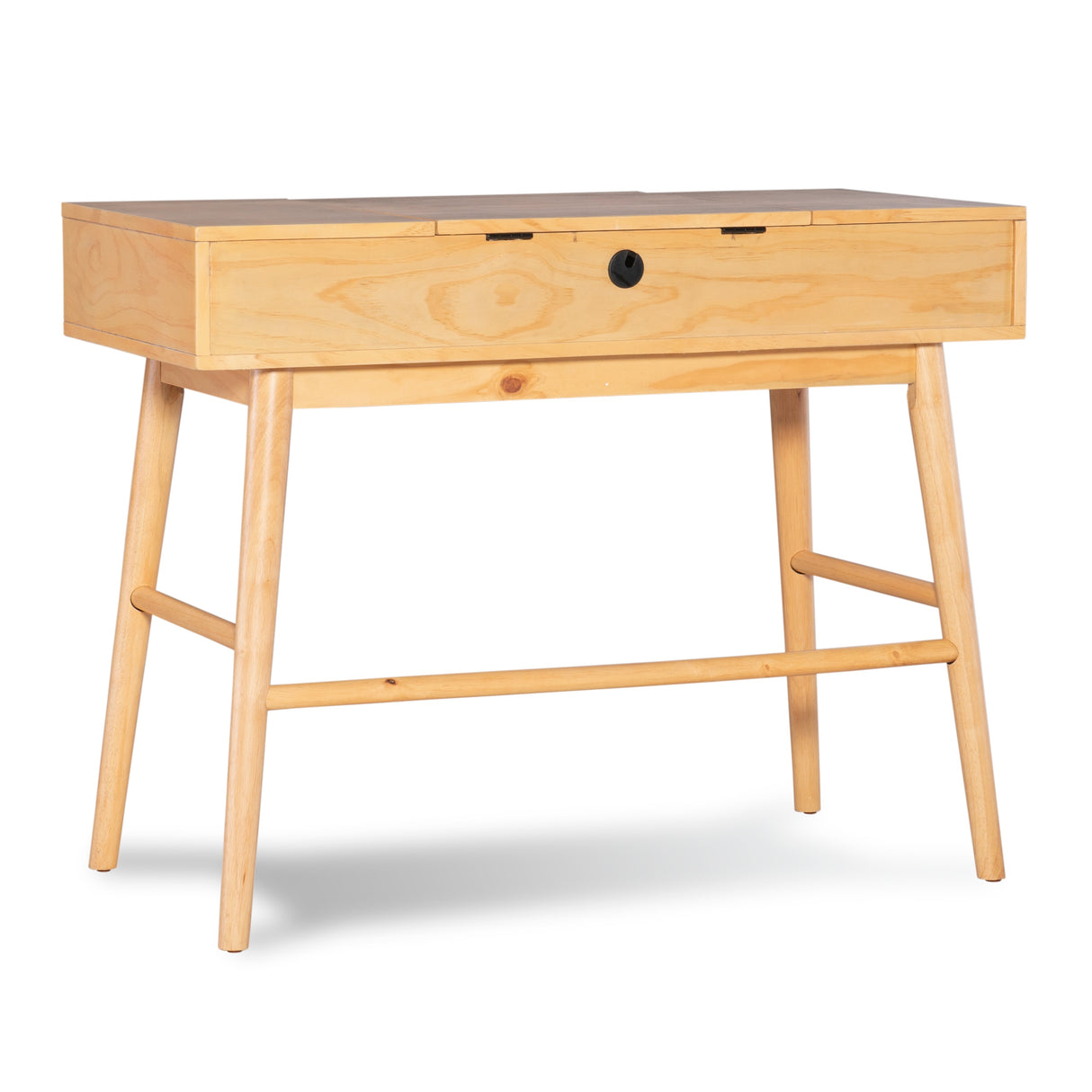 Chantal Wood 2 Cane Drawer Vanity with Stool