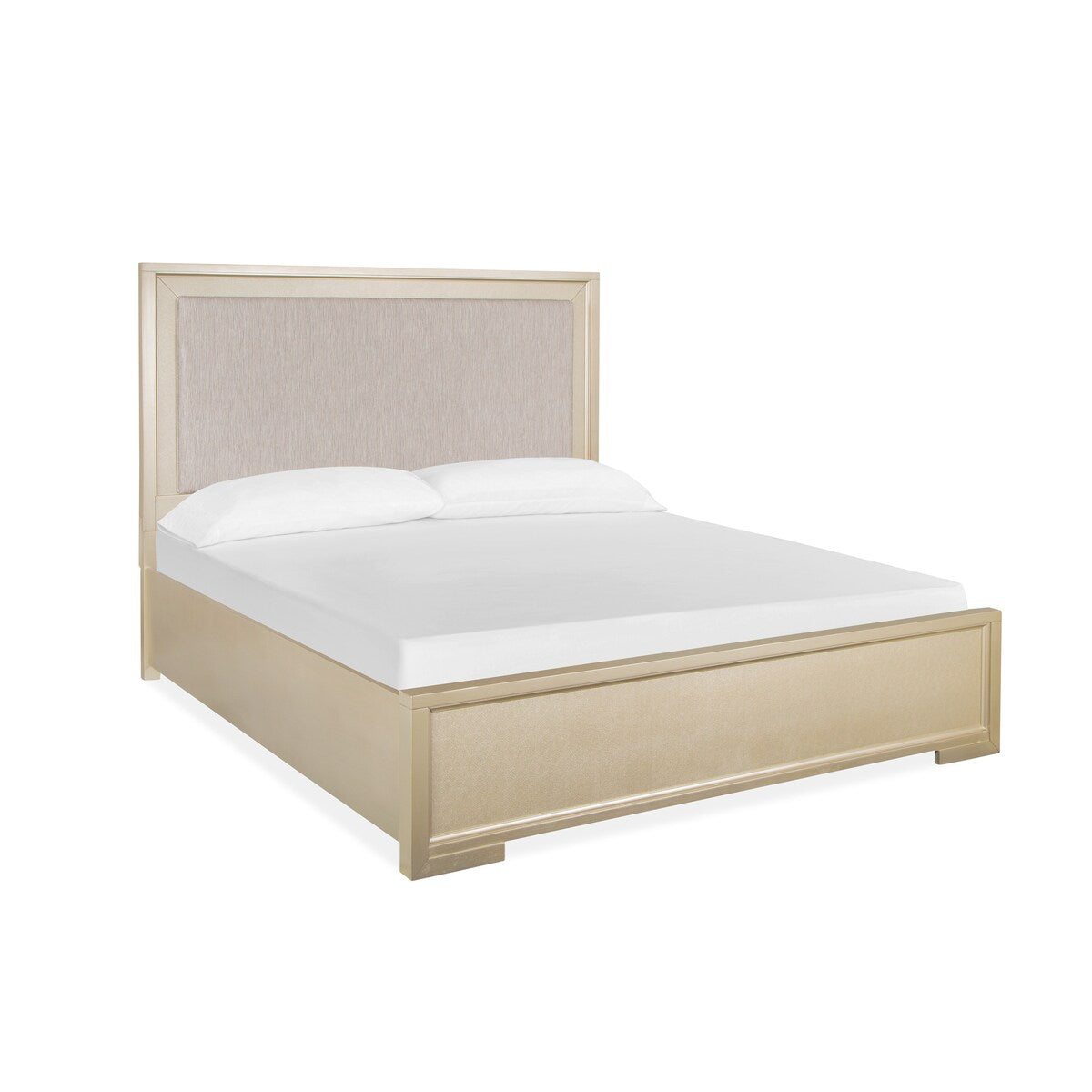 Chantelle Complete Cal. King Panel Bed w/Upholstered Headboard