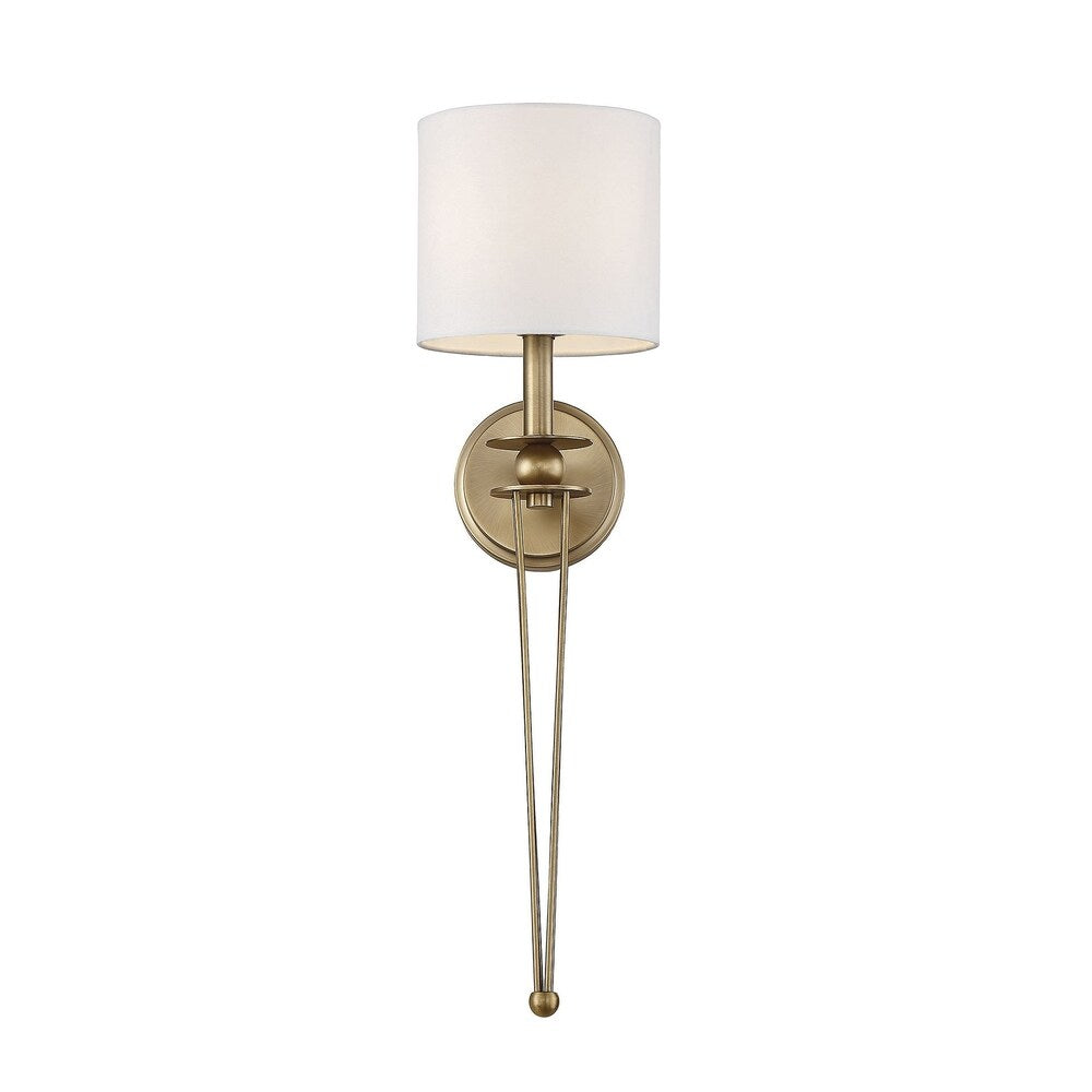 Chaplin 1 Light Sconce Warm Brass