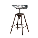 Chapman Saddle Barstool for Kitchen and Restaurant, Black Brush Copper