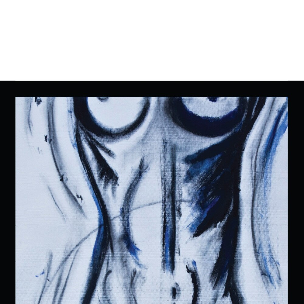 Charcoal Beauty, All Woman - Framed Print Artwork - Multi-Color