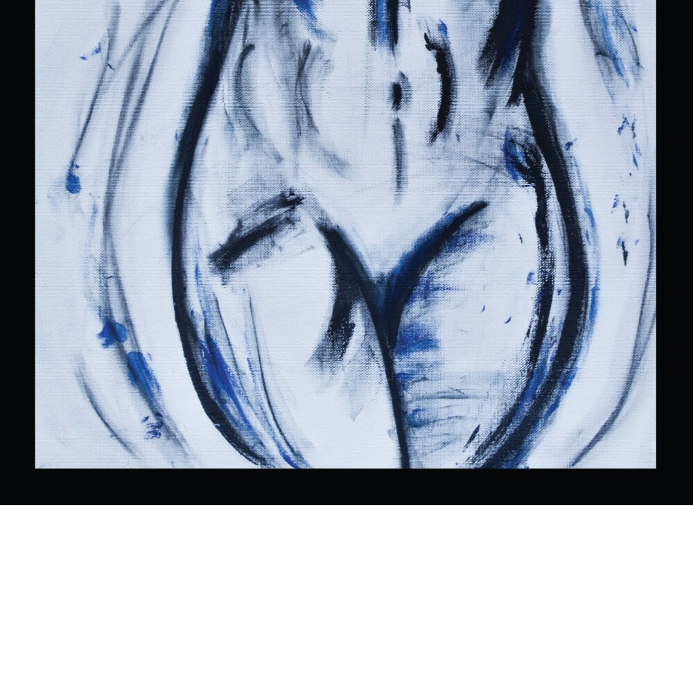 Charcoal Beauty, All Woman - Framed Print Artwork - Multi-Color