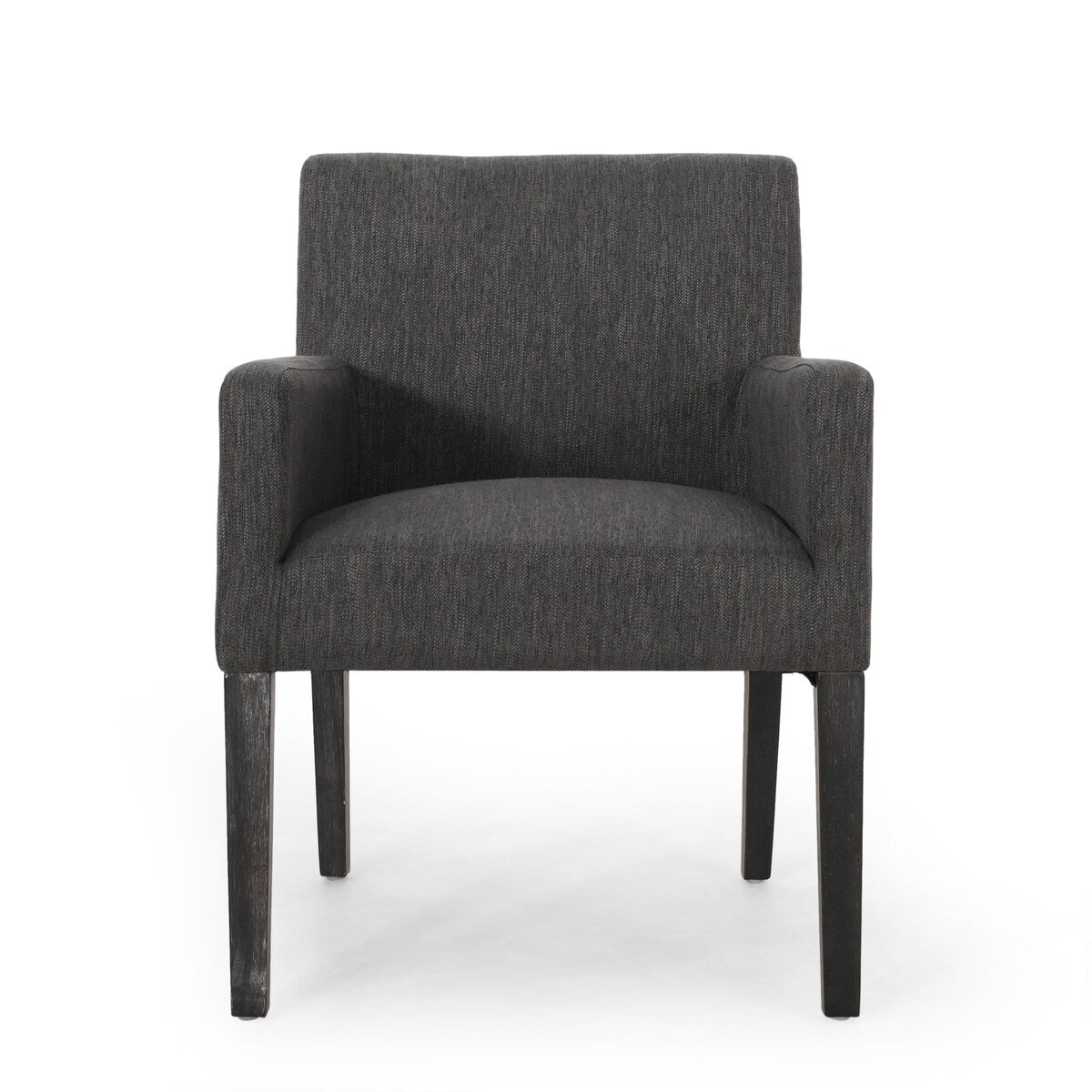 Charcoal Fabric Arm Chair with Cushioned Seat - 25.5-Inch Modern Chair