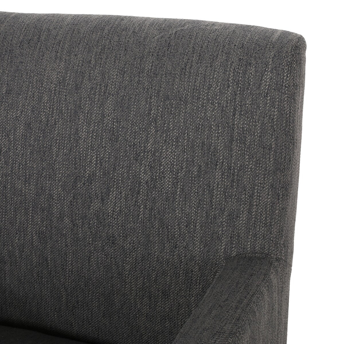 Charcoal Fabric Arm Chair with Cushioned Seat - 25.5-Inch Modern Chair