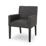 Charcoal Fabric Arm Chair with Cushioned Seat - 25.5-Inch Modern Chair