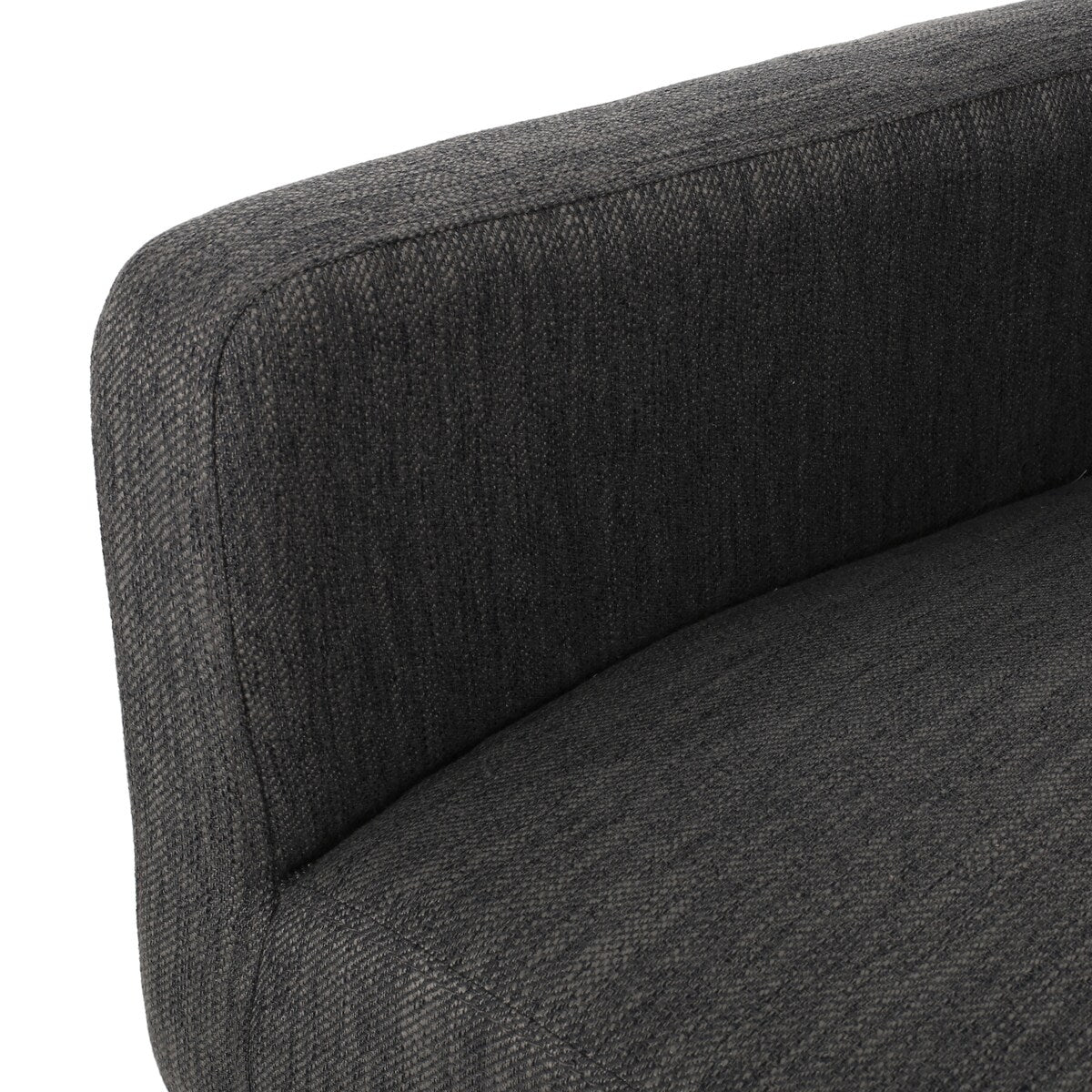 Charcoal Fabric Arm Chair with Cushioned Seat - 25.5-Inch Modern Chair