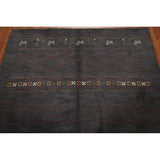 Charcoal Gabbeh Oriental Area Rug Handmade Wool Carpet - 5'4" x 8'3"