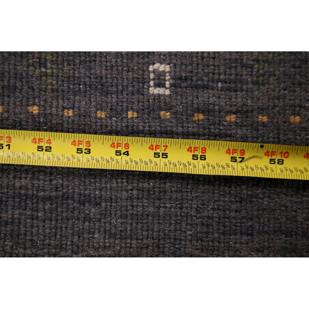 Charcoal Gabbeh Oriental Area Rug Handmade Wool Carpet - 5'4" x 8'3"