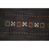 Charcoal Gabbeh Oriental Area Rug Handmade Wool Carpet - 5'4" x 8'3"