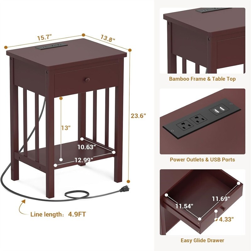 Charging Station Set of 2 - 13.78"D x 15.75"W x 23.62"H