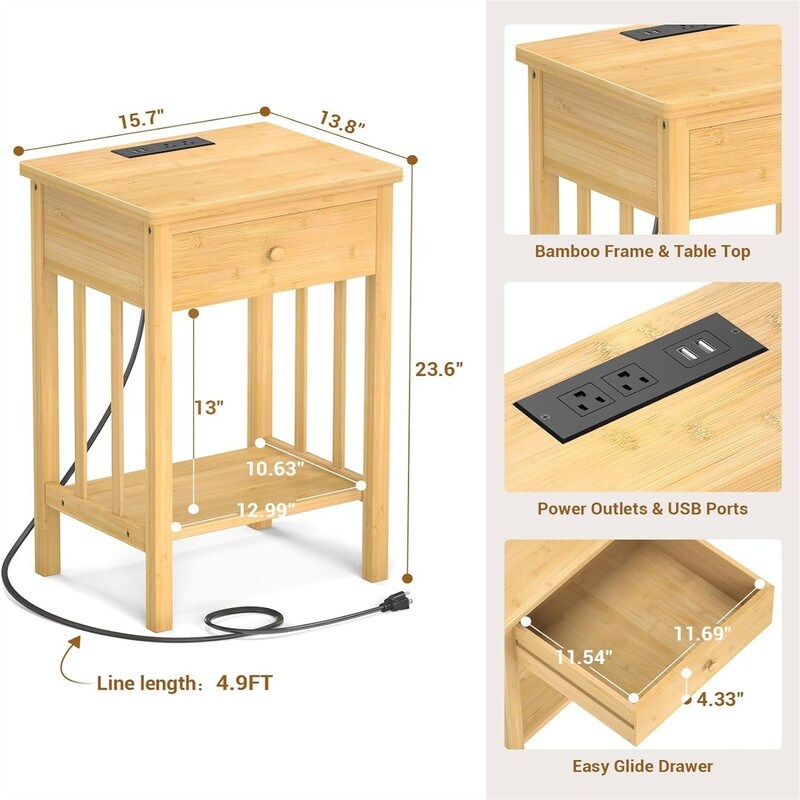 Charging Station Set of 2 - 13.78"D x 15.75"W x 23.62"H