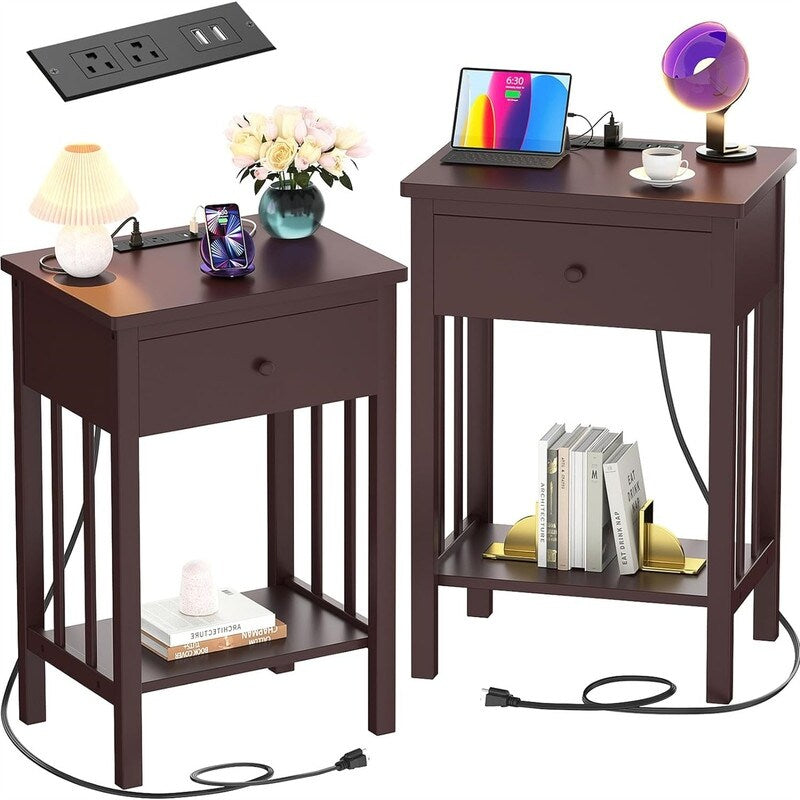 Charging Station Set of 2 - 13.78"D x 15.75"W x 23.62"H