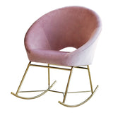 Charlene Rosewood and Brass Papasan Rocking Chair