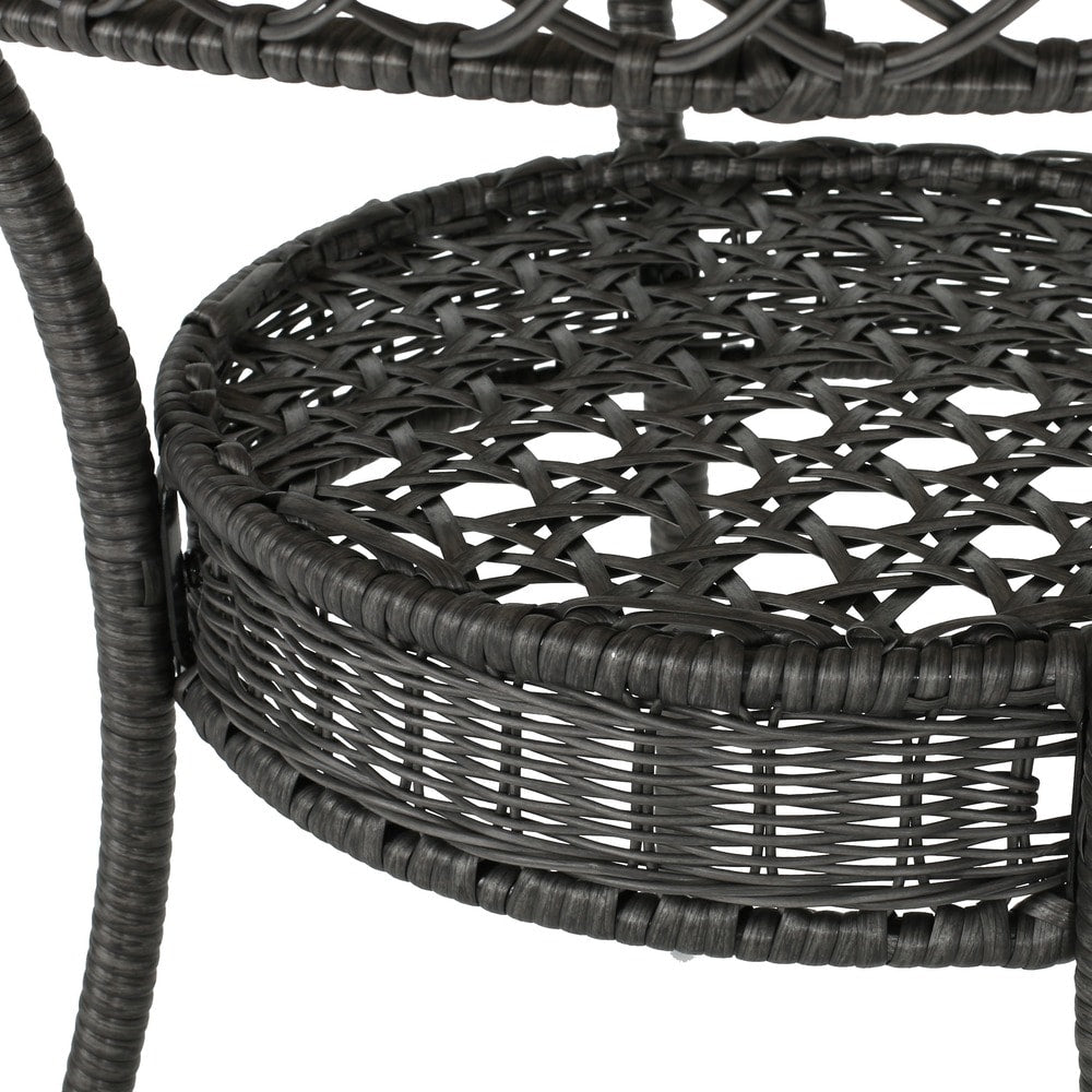 Charles Outdoor 5-piece Wicker Dining Set with Cushions by Christopher Knight Home