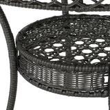 Charles Outdoor 5-piece Wicker Dining Set with Cushions by Christopher Knight Home