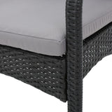 Charles Outdoor 5-piece Wicker Dining Set with Cushions by Christopher Knight Home
