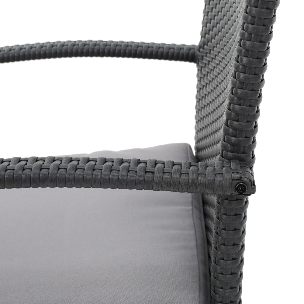 Charles Outdoor 5-piece Wicker Dining Set with Cushions by Christopher Knight Home