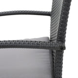 Charles Outdoor 5-piece Wicker Dining Set with Cushions by Christopher Knight Home