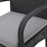 Charles Outdoor 5-piece Wicker Dining Set with Cushions by Christopher Knight Home