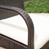 Charles Outdoor 5-piece Wicker Dining Set with Cushions by Christopher Knight Home
