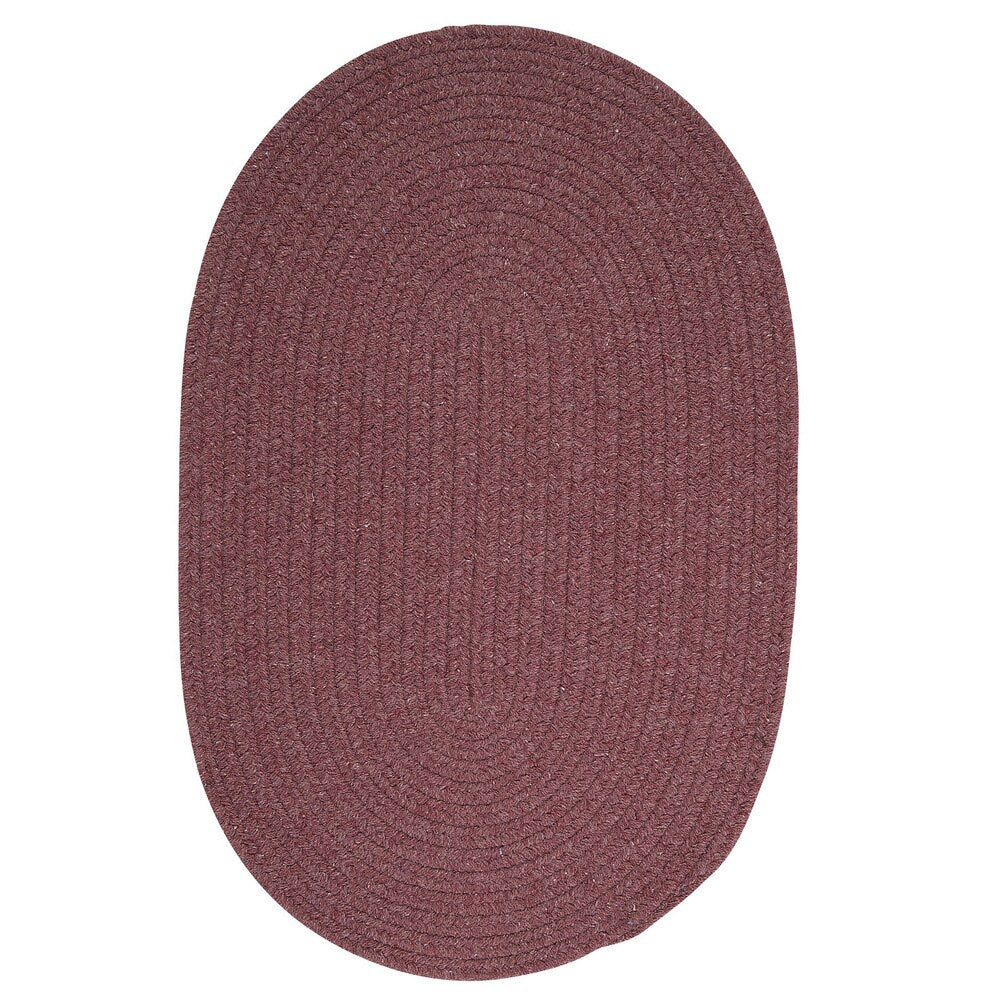 Charleston Wool-blend Textured Solid Reversible Braided Rug