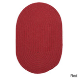 Charleston Wool-blend Textured Solid Reversible Braided Rug