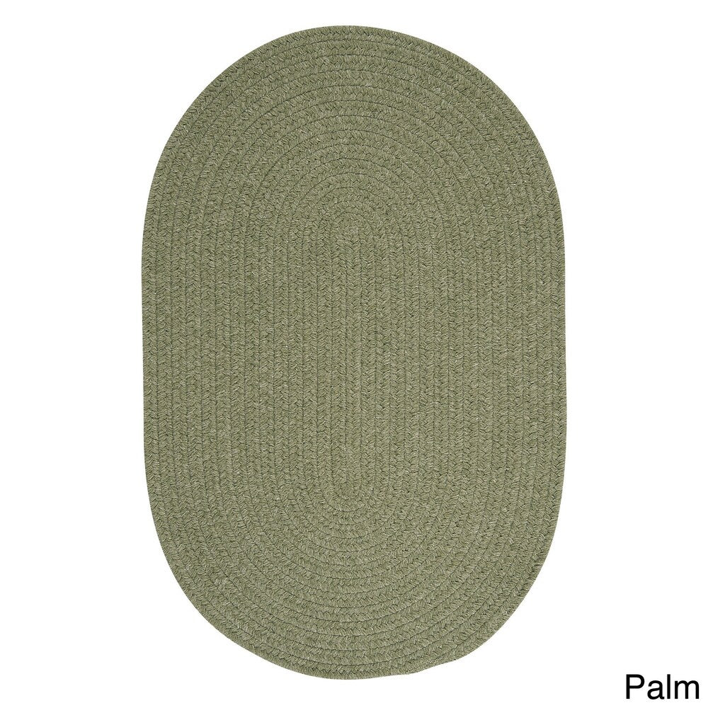 Charleston Wool-blend Textured Solid Reversible Braided Rug