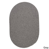 Charleston Wool-blend Textured Solid Reversible Braided Rug