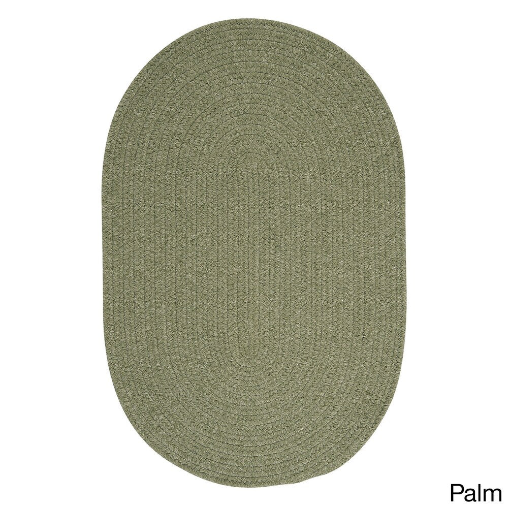 Charleston Wool-blend Textured Solid Reversible Braided Rug