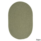 Charleston Wool-blend Textured Solid Reversible Braided Rug
