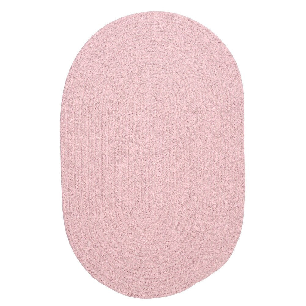 Charleston Wool-blend Textured Solid Reversible Braided Rug
